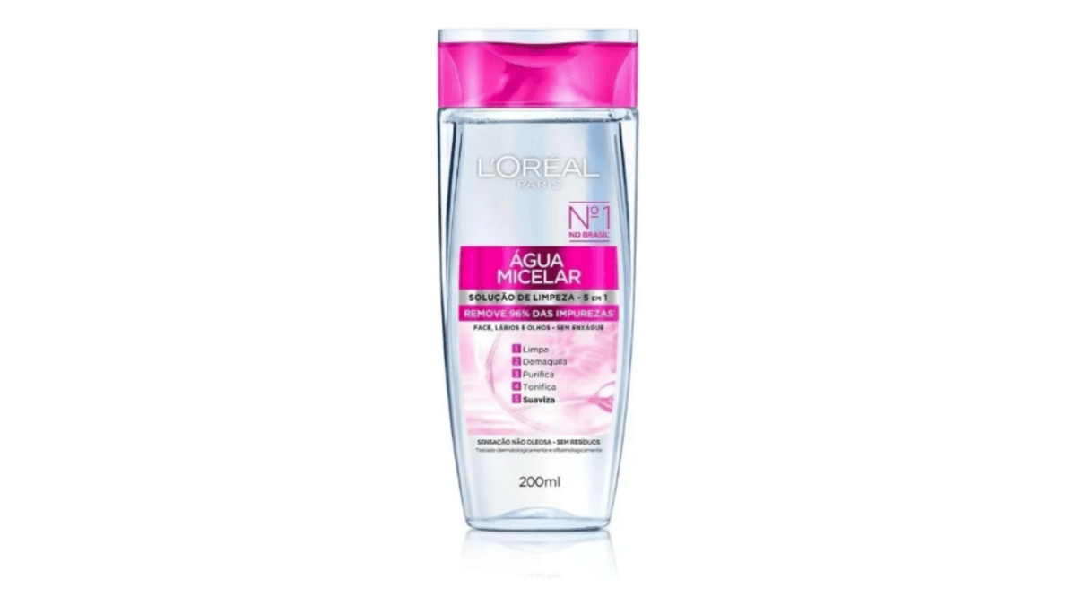 Água Micelar: A Tecnologia Inteligente que Limpa, Demaquila e Trata sem Agredir 4 Água Micelar L'Oréal Paris Hialurônico 200ml limpeza facial 7 em 1 com ácido hialurônico - Skincare Dicas