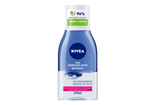 Demaquilante Bifásico Nivea 125ml com Biotina para remoção de maquiagem à prova d'água e cuidado das pestanas - Skincare Dicas