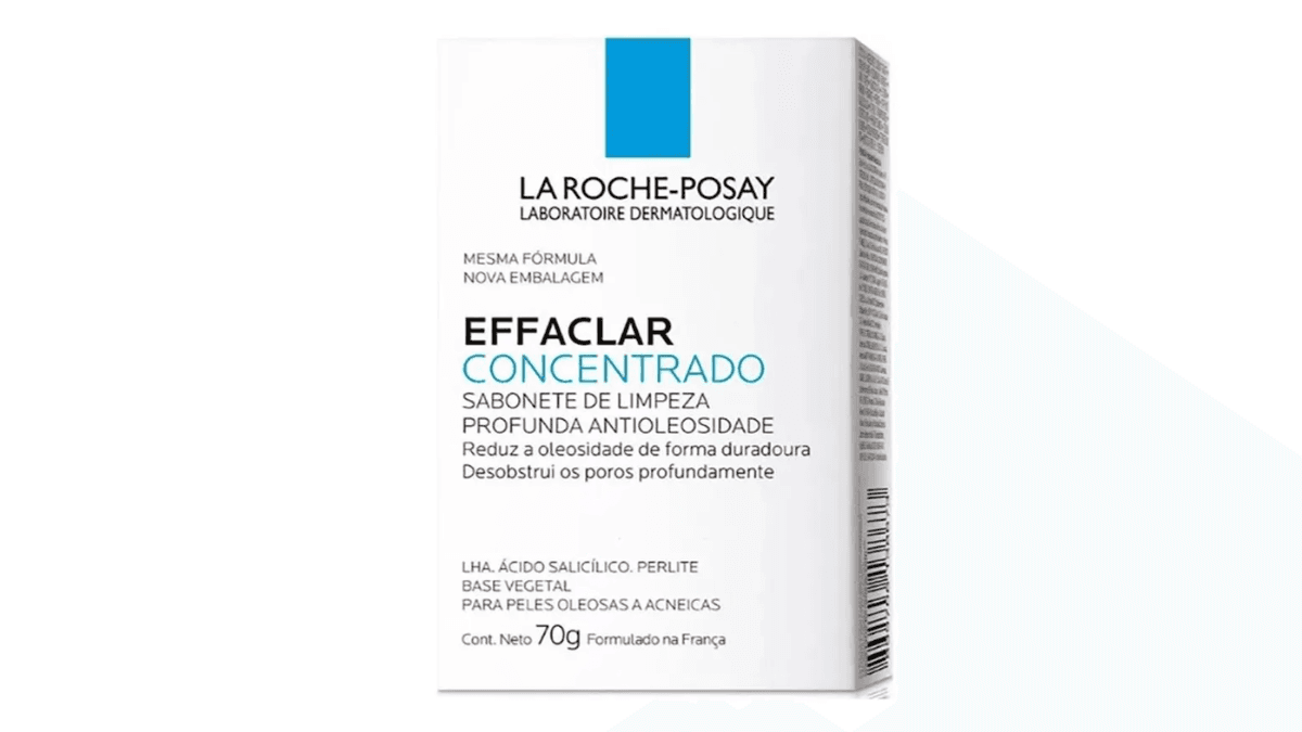 Sabonete facial Effaclar Concentrado La Roche-Posay para limpeza profunda de pele oleosa e acneica - Skincare Dicas