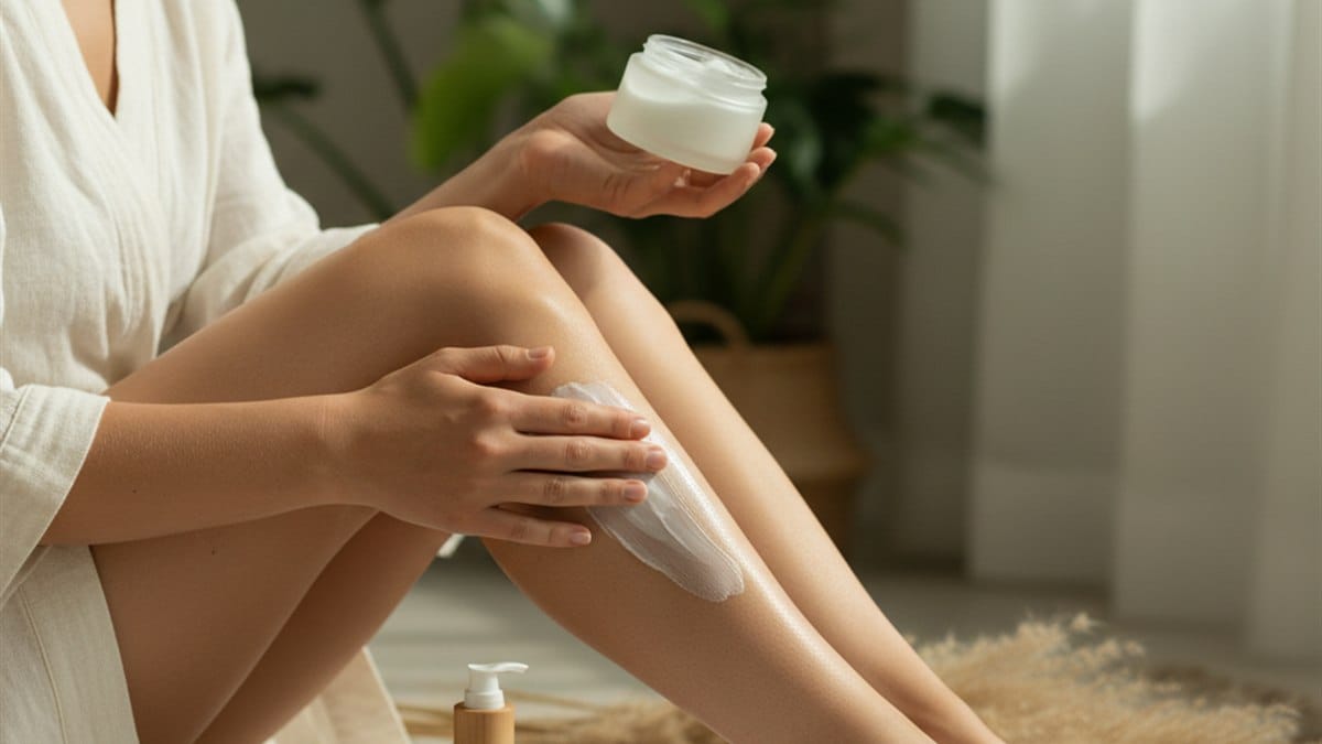 hidratante corporal para pele seca aplicacao nas pernas rotina diaria